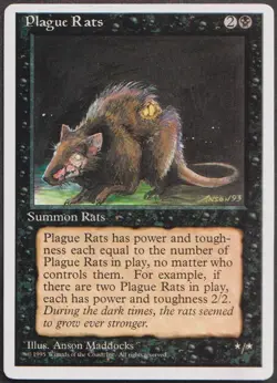 MTG - Plague Rats - ALTERNATE 4th Edition Magic - Image 1
