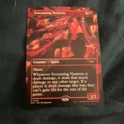 MTG Screaming Nemesis (Borderless) Duskmourn: House of Horror Regular - Image 1