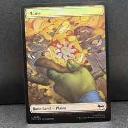 Lot of 4 MTG Full Art Foil Plains Basic Lands TMT Pizza FIN SNC White Commander - Image 3