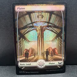 Lot of 4 MTG Full Art Foil Plains Basic Lands TMT Pizza FIN SNC White Commander - Image 5