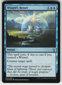 Wizard's Retort Foil U Dominaria 75 MTG - Image 1