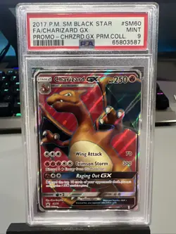 2017 Pokemon (SM Black Star Promos) Full Art Charizard GX -PSA 9 - Image 1