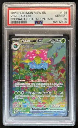2023 Pokemon SV 151 Venusaur ex #198/165 PSA 10 GEM MINT - Image 1