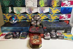 MASSIVE Lot Of Pokemon ETBs, UPCs, Tin, Pokeballs, Guides And More! Sold Empty - Image 2