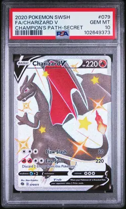 Charizard V 079 Champion'S Path-Secret Pokemon Sword & Shield PSA 10 - Image 1