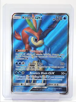 KELDEO GX 2019 POKEMON SUN & MOON UNIFIED MINDS ULTRA RARE 219/236 Q0405 - Image 1