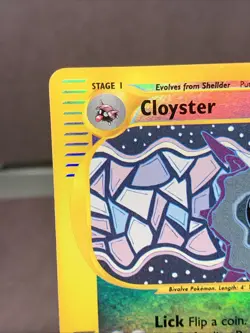 Pokemon TCG Cloyster 8/165 Expedition Base Set Reverse Holo Rare WOTC VTG 2002 - Image 2