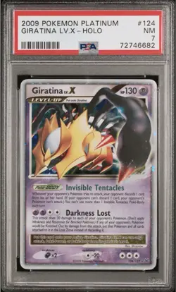 Pokemon Giratina LV.X 124/127 Platinum Holo PSA 7 - Image 1
