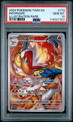 Infernape 173 Illustration Rare Pokemon Twilight Masquerade PSA 10 - Image 1