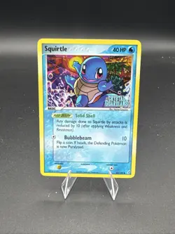 Squirtle 64/100 Stamped Pokemon EX Crystal Guardians Vintage Reverse Holo LP/NM - Image 1