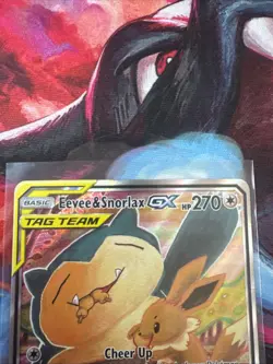 Pokemon TCG Eevee & Snorlax GX Tag Team SM169 Black Star Promo Sun & Moon NM - Image 2