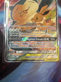 Pokemon TCG Eevee & Snorlax GX Tag Team SM169 Black Star Promo Sun & Moon NM - Image 3