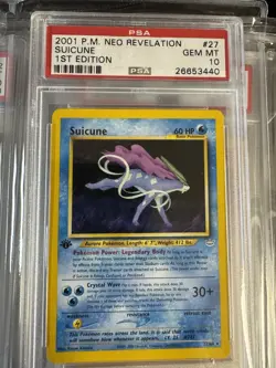 Pokemon Suicune Neo Revelation 1st Edition 27/64 PSA 10 - Image 1