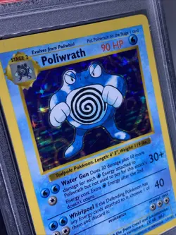 1999 Poliwrath Base Set Shadowless Holo Rare Pokemon PSA 6 EX-MT #13 - Image 3