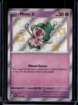2024 Pokemon Paldean Fates Mime Jr. #157/091 - Image 1