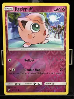 Jigglypuff 71/111 Sm-Crimson Invasion Reverse Holo Common Pokemon TCG 2017 MP - Image 3