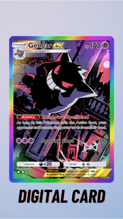 Pokemon TCG Pocket Gengar EX Rainbow Genetic Apex Trade 2 Star ⭐⭐ (English) - Image 1