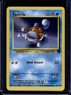 2000 Pokemon Team Rocket Squirtle #68/82 - Image 1
