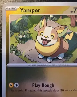 Yamper 030/094 Reverse Holo Common Phantasmal Flames Pokemon TCG - Image 2