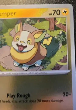 Yamper 030/094 Reverse Holo Common Phantasmal Flames Pokemon TCG - Image 3
