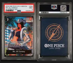 2026 One Piece Ms. All Sunday Super Rare Alt Art #OP14-084 PSA 9 MINT - Image 3