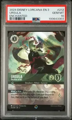 2024 DISNEY LORCANA EN 3-INTO THE INKLANDS 212 URSULA - DECEIVER OF ALL ENCHANTE - Image 1