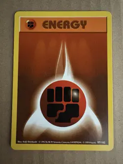 Pokemon - Base Set Shadowless - Fighting Energy 97/102 - LP/NM - Image 1
