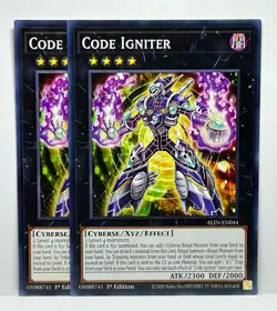 Yugioh! 2x Code Igniter ALIN-EN044 Common 1st Ed NM - Image 1