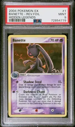 Pokemon Card Banette 1/101 Reverse Holo Hidden Legends PSA 9 MINT - Image 1
