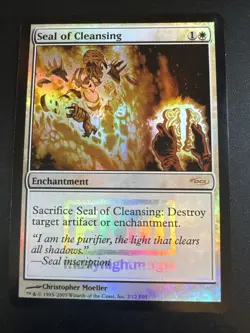 Magic the Gathering Seal Of Cleansing NM #2/12 White DCI Promo FNM Edition 2005 - Image 1