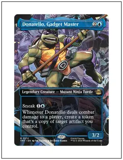 1x Donatello, Gadget Master, Borderless Art 0212, Magic MTG NM - Image 1