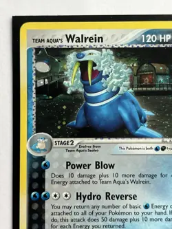 Aqua's Walrein 6/95 EX Team Magma Vs Team Aqua Holo Pokemon Card TCG - Image 2