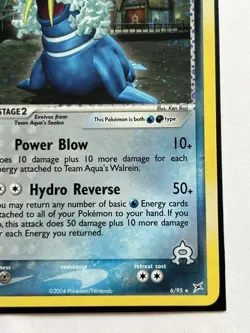 Aqua's Walrein 6/95 EX Team Magma Vs Team Aqua Holo Pokemon Card TCG - Image 4