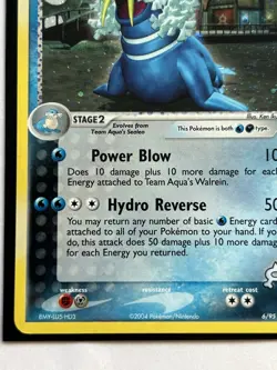 Aqua's Walrein 6/95 EX Team Magma Vs Team Aqua Holo Pokemon Card TCG - Image 5