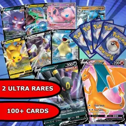 Pokemon 100-Card 2 GUARANTEED ULTRA RARE OFFICIAL TCG CARDS VMAX EX VSTAR GX - Image 1