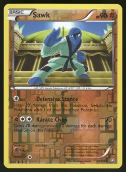 Sawk Reverse Holo 69/124 Dragons Exalted Pokemon - Image 1