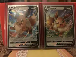 Pokemon TCG Eevee V SWSH065 and Eevee V 108/159 Ultra Rare - Image 1