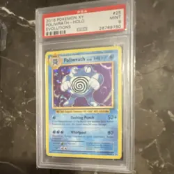 Pokemon 2016 Evolutions Poliwrath 25/108 Holo Rare PSA 9 English Card - Image 1
