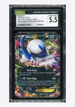 Pokemon CGC 5.5 Absol EX Promo 2015 XY62 Premium Collection English - Image 1
