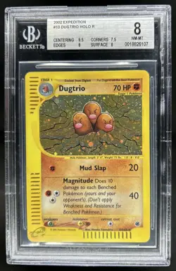 2002 Pokemon Expedition Set Dugtrio Holo #10/165 BGS 8 - Image 1