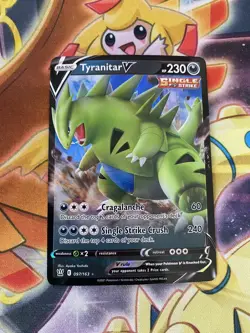 Tyranitar V 097/163 Battle Styles NM Full Art Ultra Rare Pokemon Card - Image 1