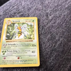 Pokemon TCG Beedrill Base Set Shadowless Unlimited 17/102 MP - Image 5