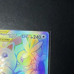 Pokemon Mega Lopunny & Jigglypuff GX TAG TEAM Sm-Cosmic Eclipse Rainbow Rare Ho… - Image 3