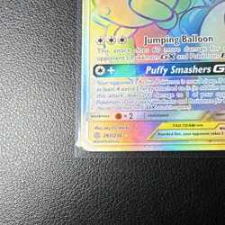 Pokemon Mega Lopunny & Jigglypuff GX TAG TEAM Sm-Cosmic Eclipse Rainbow Rare Ho… - Image 5