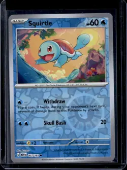 2023 Pokemon SV 151 Squirtle Reverse Holo #007/165 - Image 1