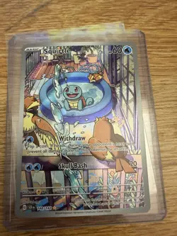 Pokemon Squirtle 148/142 Sv07: Stellar Crown Illustration Rare Holo 2024 - Image 1