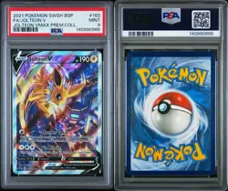 2021 Pokemon SWSH183 Jolteon V PSA 9 Mint - Jolteon VMAX Collection - Image 3