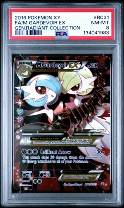 2016 POKEMON XY GENERATIONS RADIANT COLL #RC31 FULL ART/M GARDEVOIR EX PSA 8 - Image 1