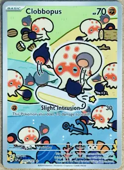 2024 POKEMON TCG SURGING SPARKS CLOBBOPUS ILLUSTRATION RARE HOLO IR 207/191 NM+ - Image 1
