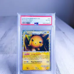 2010 POKEMON HEARTGOLD & SOULSILVER UNDAUNTED #83 RAICHU-HOLO PSA 4 - Image 2